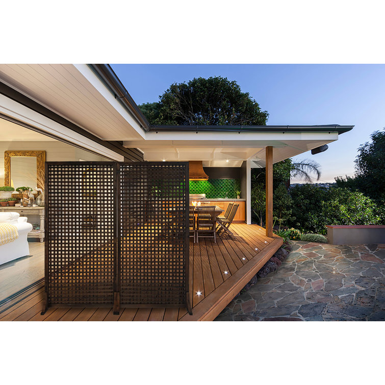 Arlmont & Co. Poul 72" W X 72" H Solid Wood Single Panel Room Divider